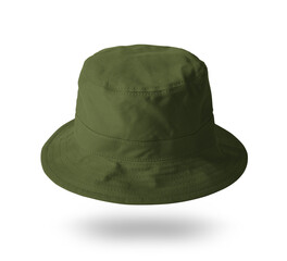 Canvas Bucket Hat Mockup Template, PNG transparency with shadow