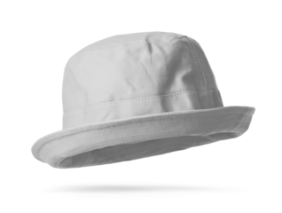 Canvas Bucket Hat Mockup Template, PNG transparency with shadow