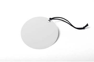 Label Tag mockup template, PNG transparency with shadow