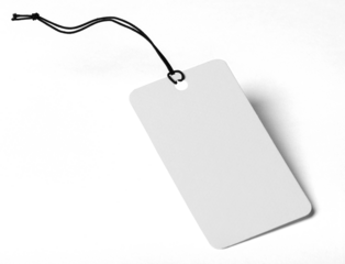 Label Tag mockup template, PNG transparency with shadow