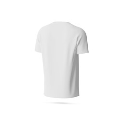 Back side T-Shirt mockup template, PNG transparency with shadow