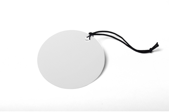 Label Tag mockup template, PNG transparency with shadow