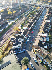 Fototapeta premium Aerial View of West Croydon London City of England Great Britain. November 20th, 2023