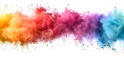 People celebrating the Holi festival with colors, powder, Color in hand, bowls of colors - Ai...