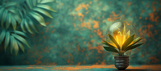 light bulb and flower
