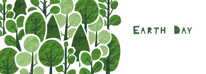 Green bush tree eco vector background, simple flat cartoon textured shrub. Abstract nature design. Organic pattern, forest landscape, environment day collage, ecology illustration, art garden banner