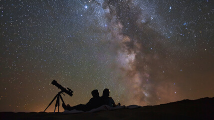  photo of a stargazing party under the Milky Way