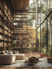 The library's design blends functionality with modern elegance seamlessly