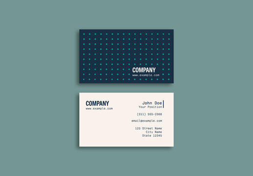 Business Card Template with Changing Dots Pattern