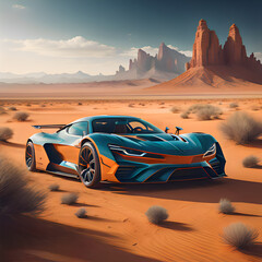 Obraz premium Beautiful care driving highway 