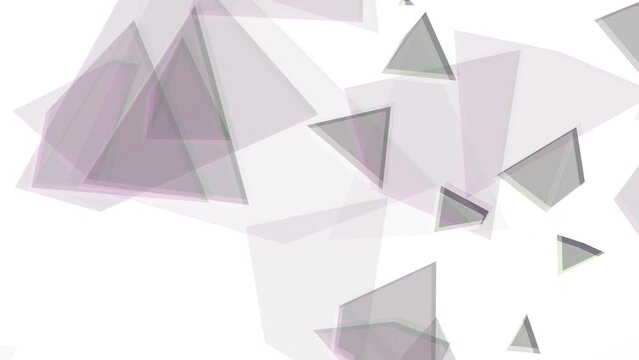 Abstract geometric background with white triangles and polygons animated on a light backdrop.