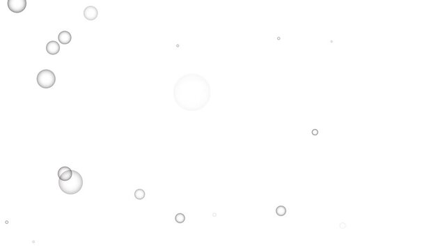 Abstract background with floating bubbles animated on a light gradient.