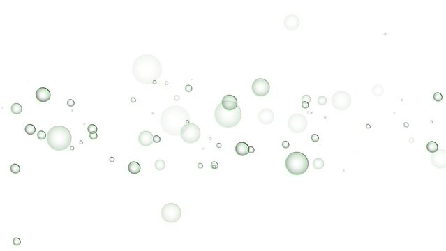 Abstract background with floating bubbles animated on a light gradient.