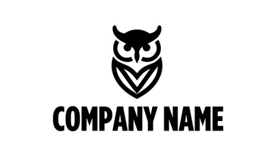 Owl mascot logo icon, silhouettes RETRO mascot sketch concept , Owl mascot logo icon 02