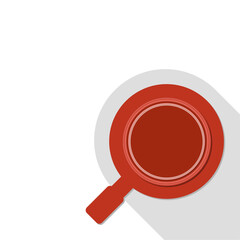 banner with red magnifying glass. template with magnifying glass for searching