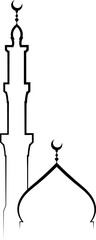 Islamic mosque line edge