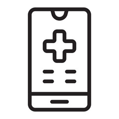 Fototapeta premium smartphone line icon