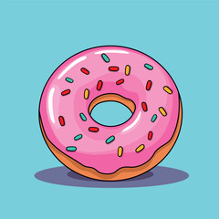 donut with cream vector illustration