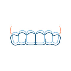 Orthodontic silicone trainer. Invisible braces aligner, retainer.