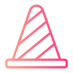 traffic cone gradient icon
