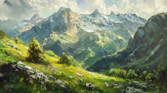 landscape in the mountains