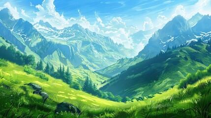 Obraz premium landscape in the mountains