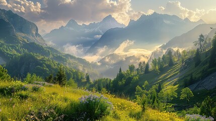Obraz premium landscape in the mountains