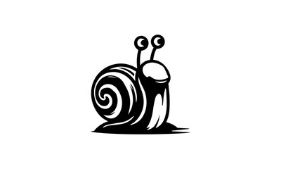 Snail mascot logo icon, silhouettes RETRO mascot sketch concept , Snail mascot logo icon