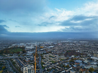 Aerial View of West Croydon London City of England Great Britain. November 20th, 2023