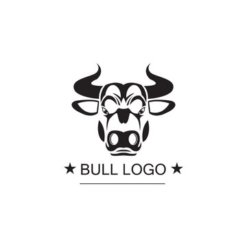 bull head logo template illustration design vector