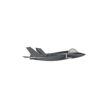 fighter plane icon logo illustration design vector