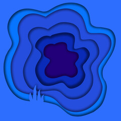 
Paper cutout illustration with marine nuances