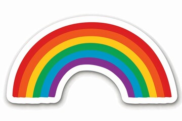 LGBTQ Sticker considerate design. Rainbow love activism motive irresistible sticker diversity Flag illustration. Colored lgbt parade religious pluralism. Gender speech achievement