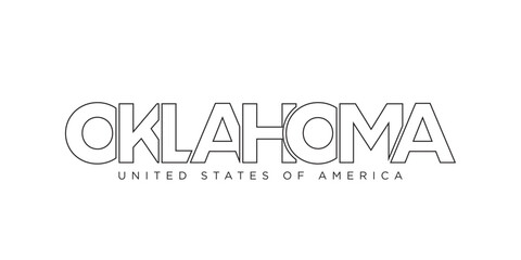 Oklahoma, USA typography slogan design. America logo with graphic city lettering for print and web.
