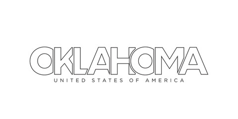 Obraz premium Oklahoma, USA typography slogan design. America logo with graphic city lettering for print and web.
