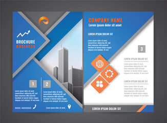 Modern brochure flyer design template. Corporate Book Leaflet Cover in A4 with Urban Landscape Design, wallpaper, banners, corporate presentation.