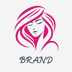 Brand Logo of Elegant pink swirls form an abstract shape