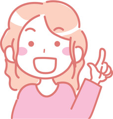案内・紹介をする女性のイラスト3-5