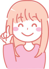 案内・紹介をする女性のイラスト3-7
