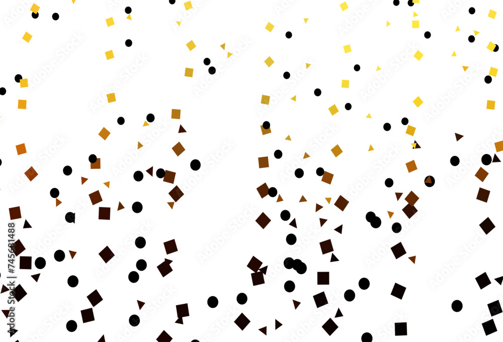Aufkleber light orange vector pattern in polygonal style with circles.