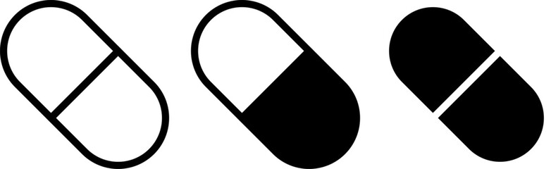 Pills icons basic simple design