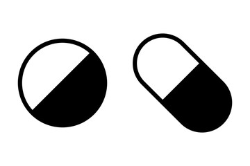 Pills icons basic simple design