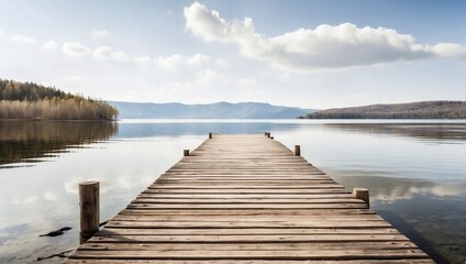 Fototapeta premium Wooden Dock on Lake