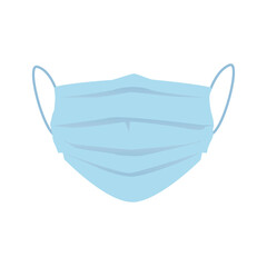 Medical face mask. Vector icon isolated on white background.