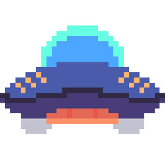 UFO Spaceship Pixel Art © byfdani
