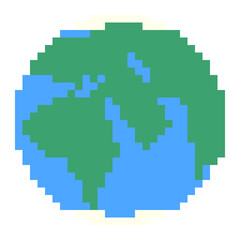 Planet Earth Pixel Art