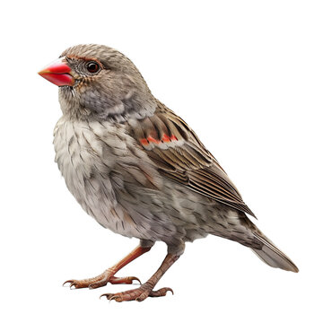 red billed quelea isolated on transparent background, png