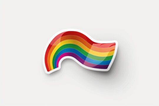 LGBTQ Sticker love self identity design. Rainbow love self identity motive affectionate love diversity Flag illustration. Colored lgbt parade rainbow lane. Gender speech steel pink