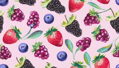 Generated image of pattern with berries