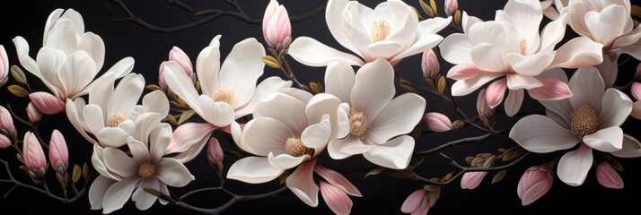  a pattern of blooming magnolias